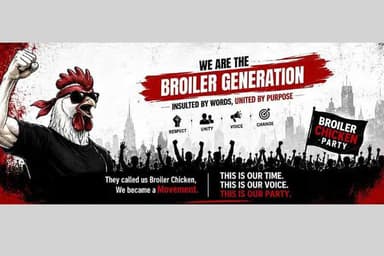'Broiler Chicken Party' appears on Facebook