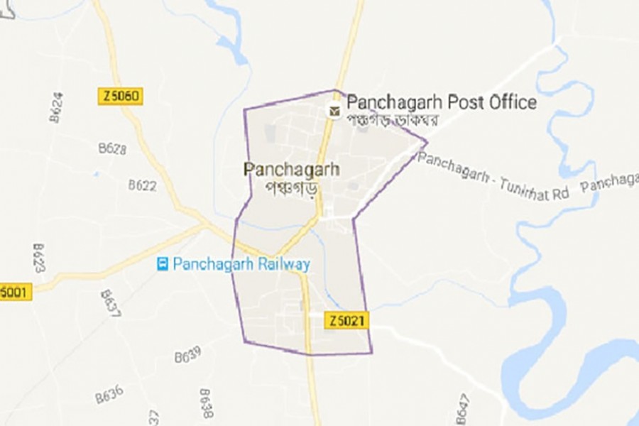 Panchagarh district seen on the map.