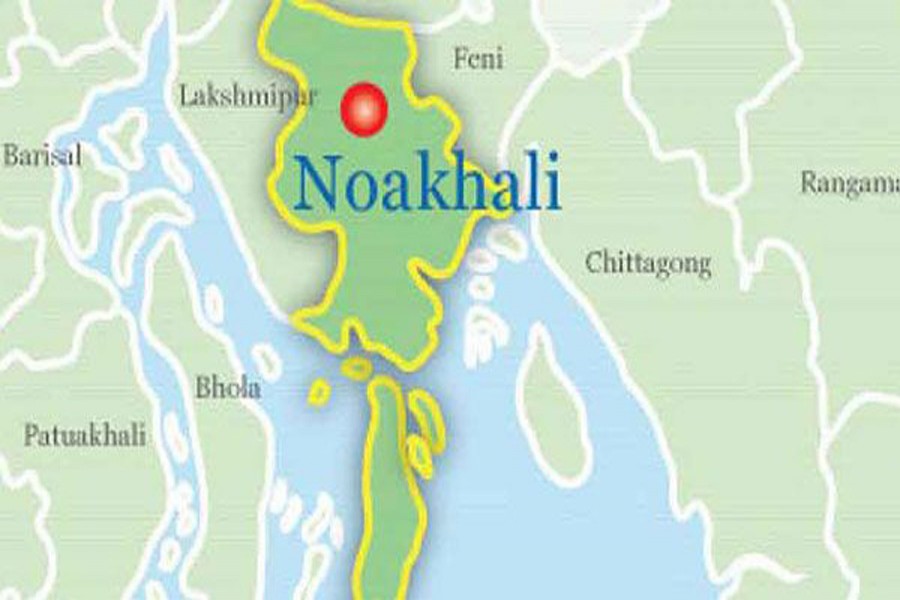 Google map showing Noakhali district.