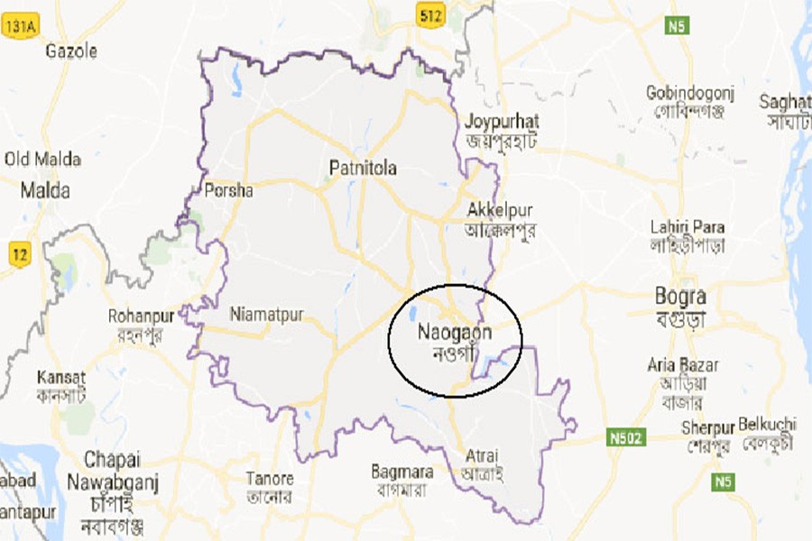 Google map showing Naogaon district