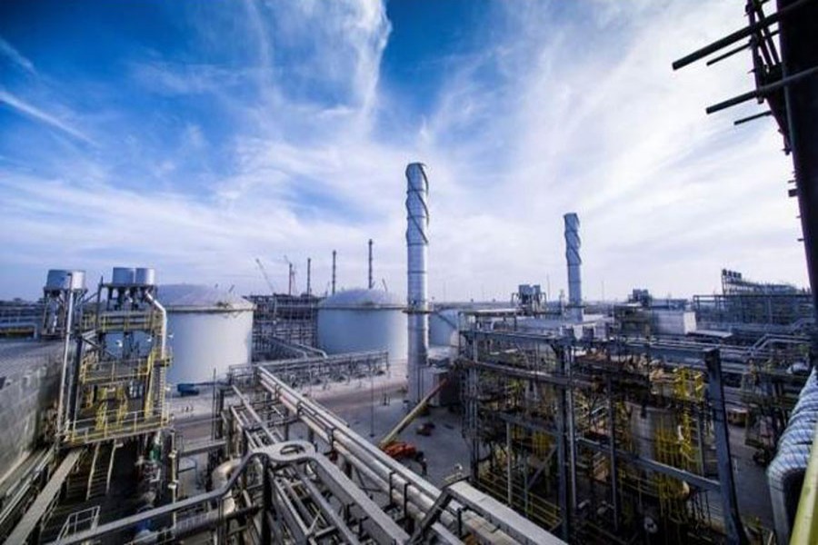 A view shows Saudi Aramco's Wasit Gas Plant, Saudi Arabia.  	—  Reuters