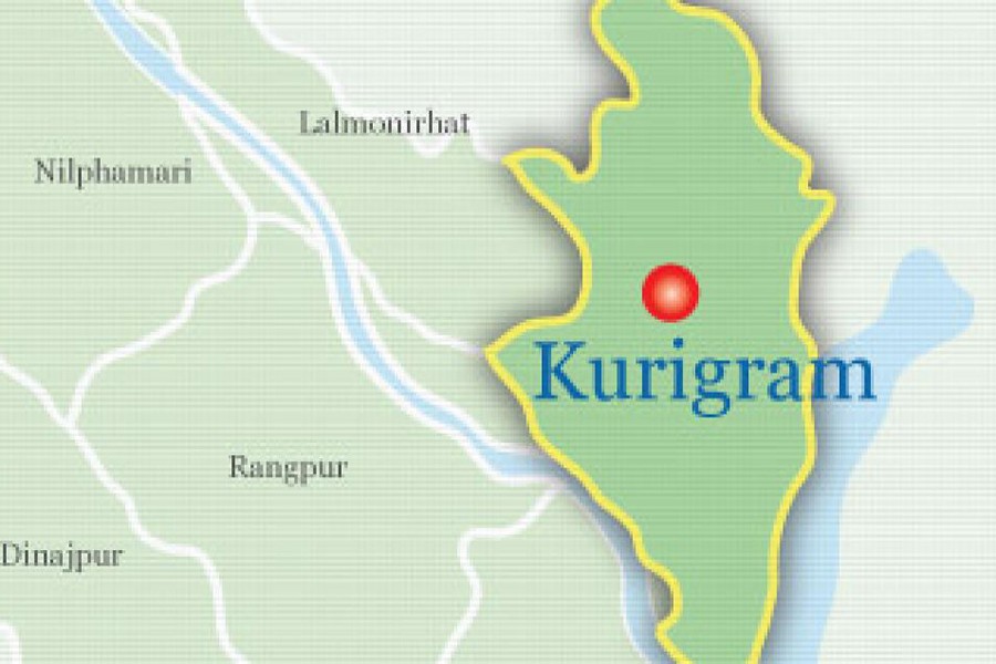 Google map showing Kurigram district.