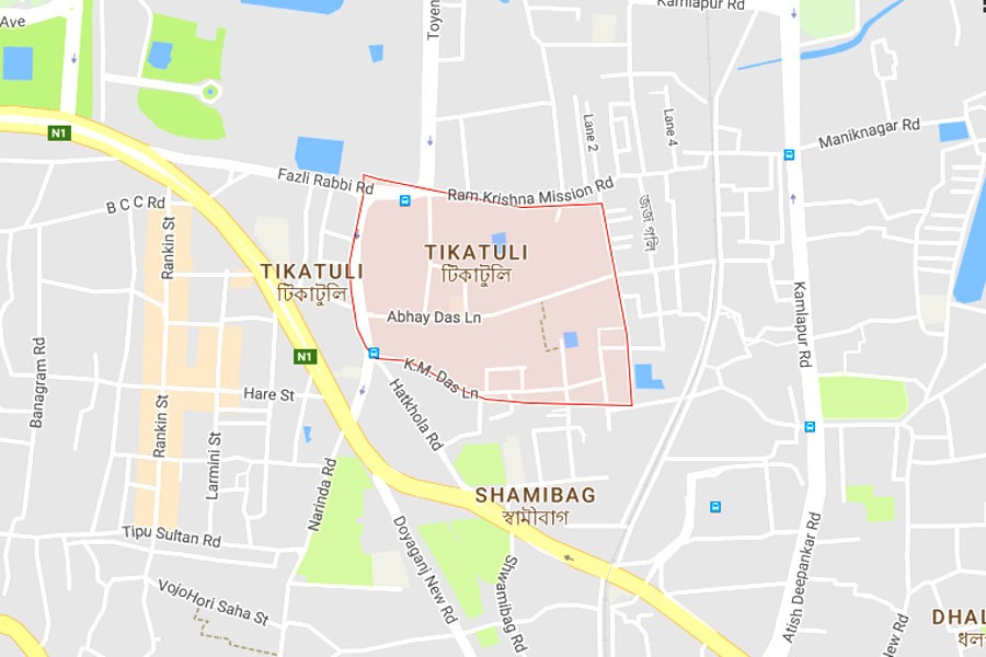 Google map showing Tikatuli area