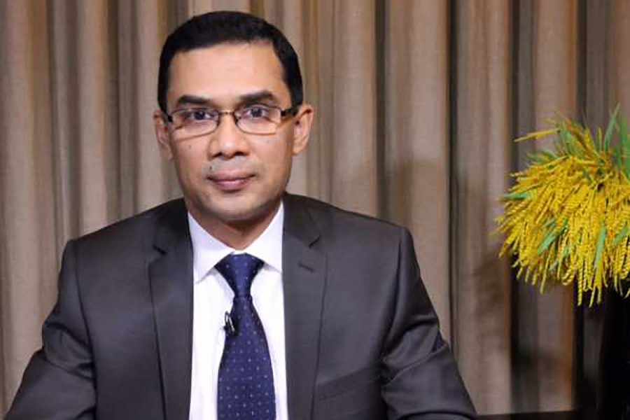 According to the case, Tarique Rahman instigated his party men by delivering 'provocative' speech against law enforcers which led the country to anarchy at that time. - File photo