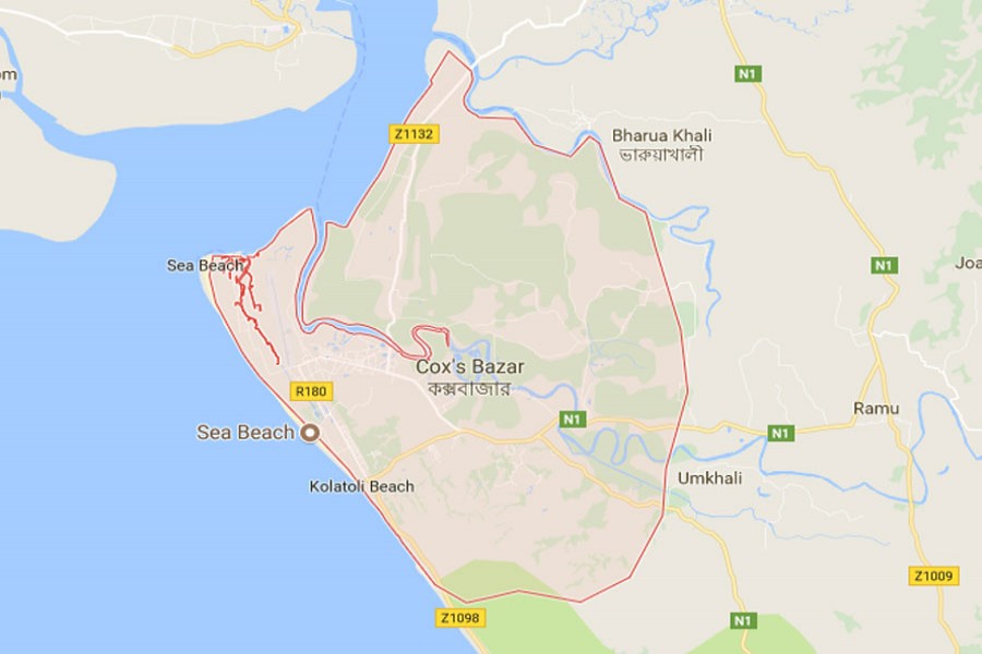 Google map showing Cox’s Bazar district