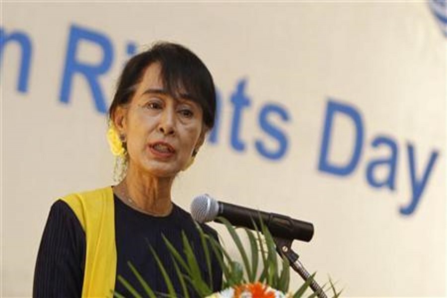 Myanmar's de facto leader Aung San Suu Kyi. Photo: Reuters