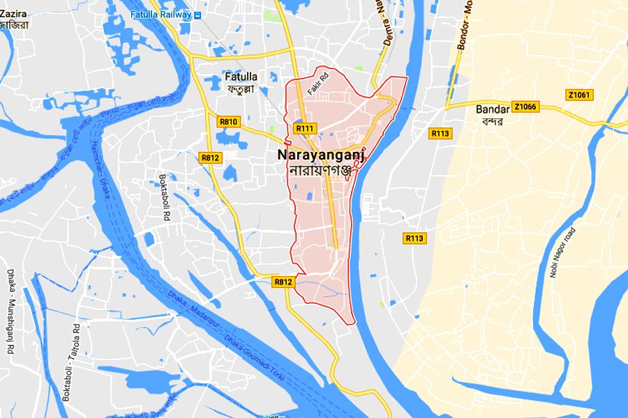 Google map showing Narayanganj area