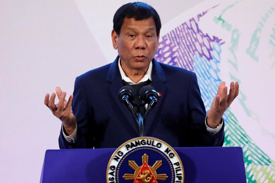 Philippines' President Rodrigo Duterte. - Reuters file photo