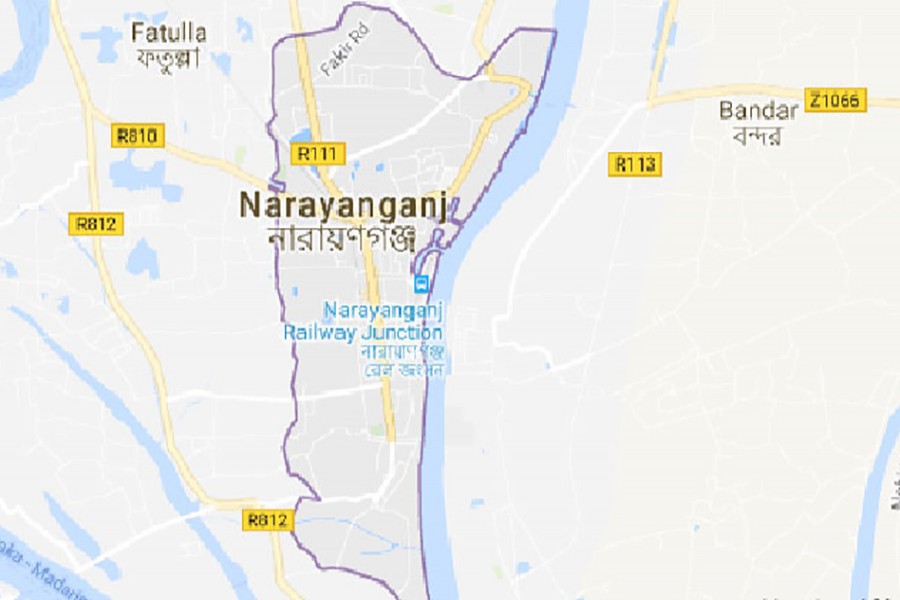 Google map showing Narayanganj district.