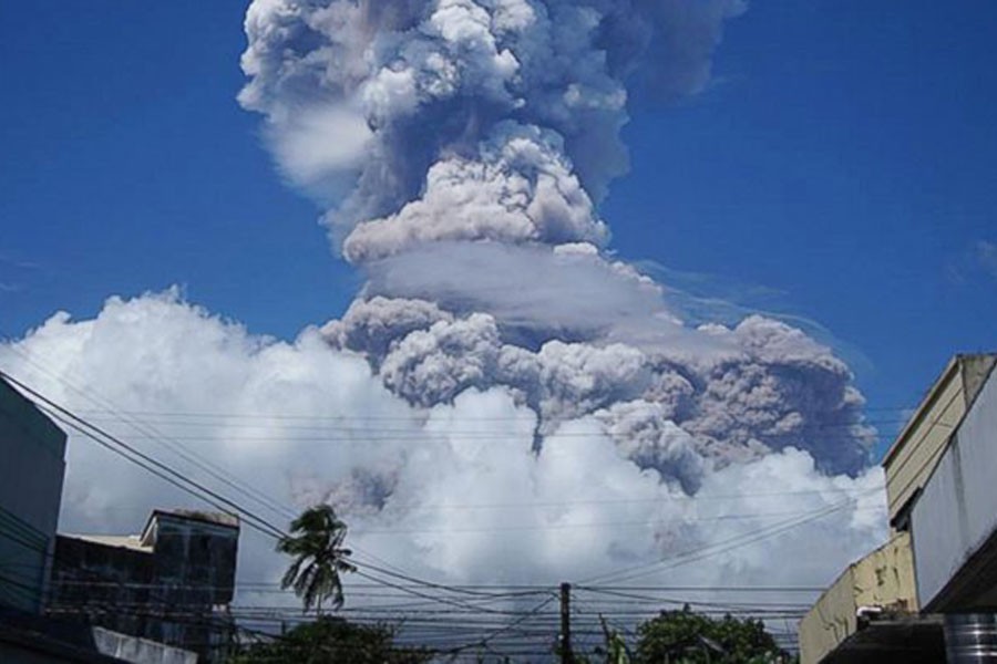 Philippine volcano forces 56,000 people to flee
