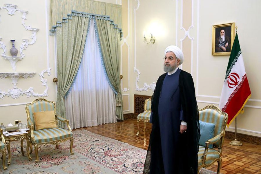 Iranian president Hassan Rouhani waits to welcome EU foreign policy chief Federica Mogherini at the presidential office in Tehran, Iran, on August 5, 2017. (AP photo used for representational purpose)
