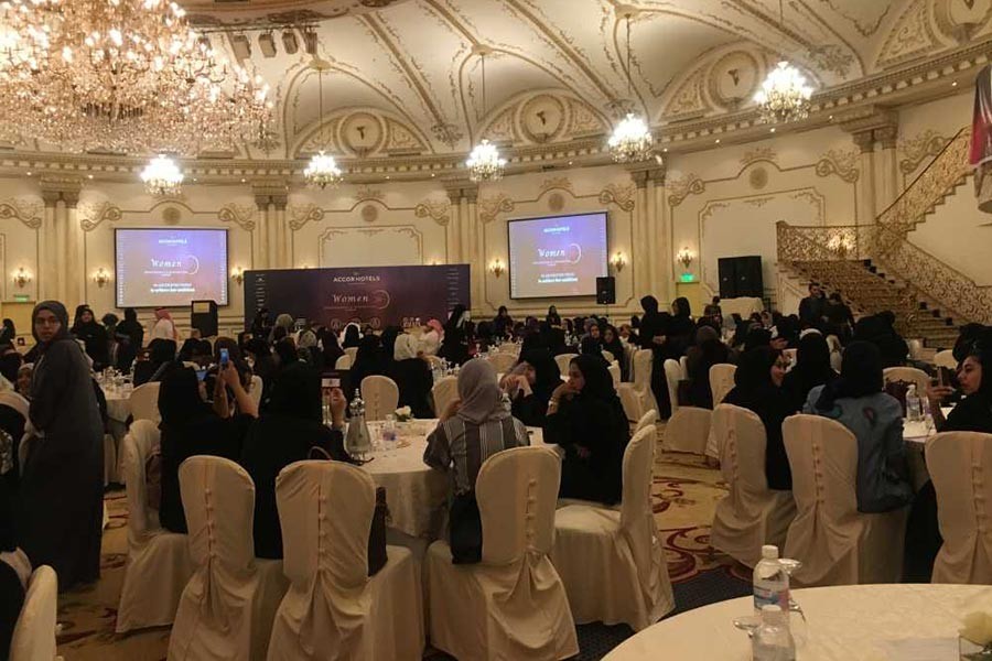 Participants at the Women Empowerment and Integration Forum in Jeddah on Sunday. Photo: Saudi Gazette