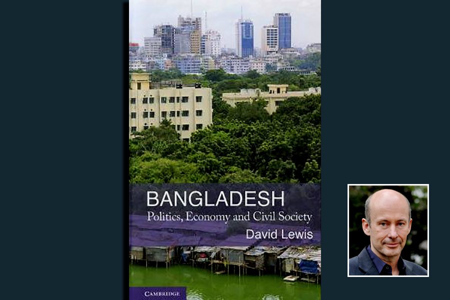 David Lewis and the cover of his 'Bangladesh: Politics, Economy and Civil Society' book