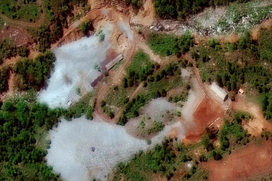 A satellite image of the Punggye-ri site before the detonations . - Reuters