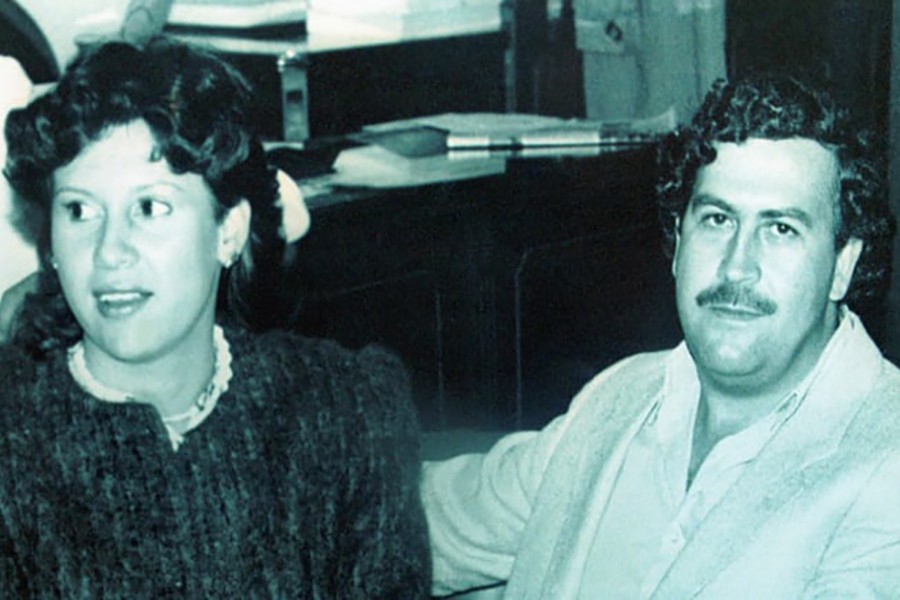 Victoria Henao and her husband Pablo Escobar in 1983 when Escobar was a member of the Colombian congress - Reuters/File
