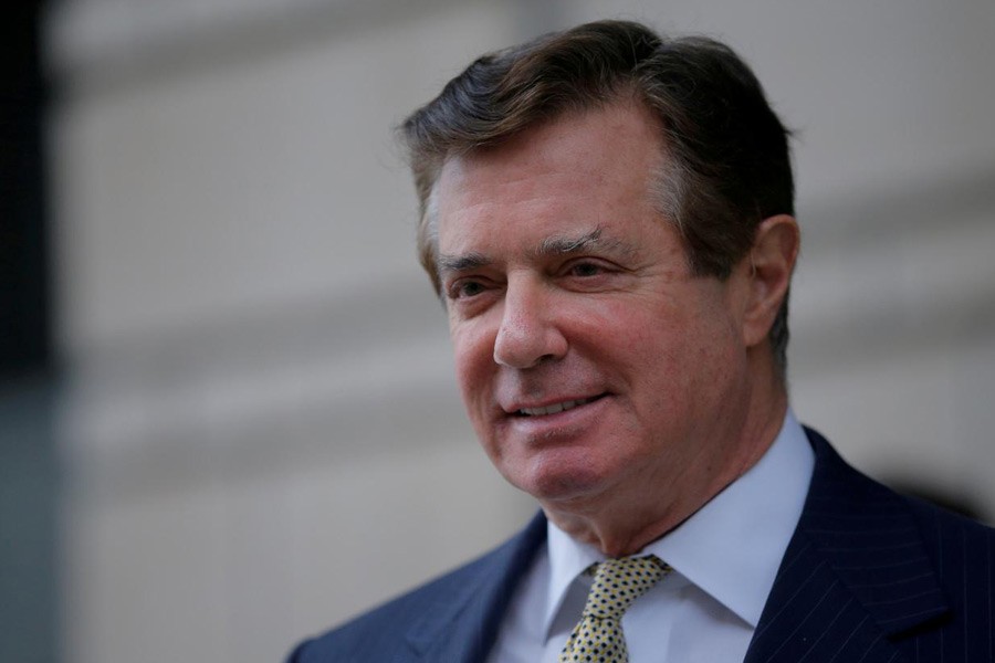 Paul Manafort, former campaign manager for US President Donald Trump, departs after a hearing at US District Court in Washington, DC, US, April 19, 2018. Reuters file photo.