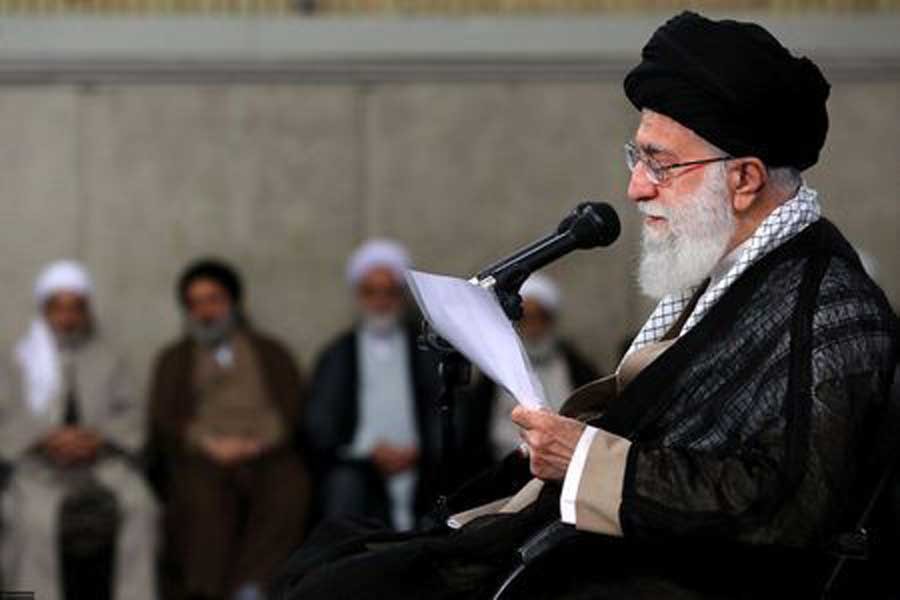 Iran's Supreme Leader Ayatollah Ali Khamenei, is seen at the Hussayniyeh of Imam Khomeini in Tehran, Iran, August 13, 2018. Official Khamenei website/Handout via Reuters