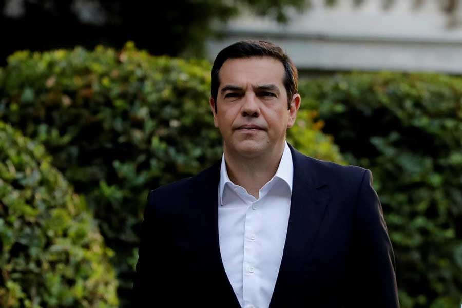 Greek Prime Minister Alexis Tsipras leaves the Presidential Palace following his meeting with Greek President Prokopis Pavlopoulos (not pictured) in Athens, Greece, June 12, 2018. Reuters/File Photo