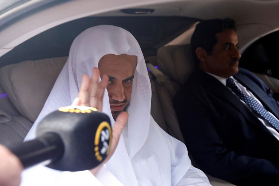 Saudi public prosecutor Saud Al Mojeb reacts as he leaves from Saudi Arabia's consulate in Istanbul, Turkey October 30, 2018 – Reuters