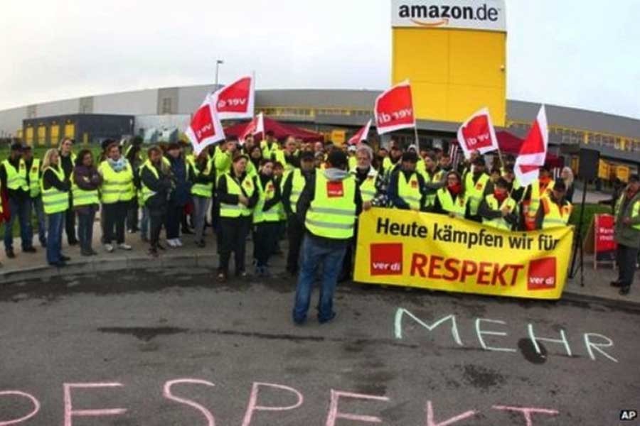 Amazon workers go on strike in Germany