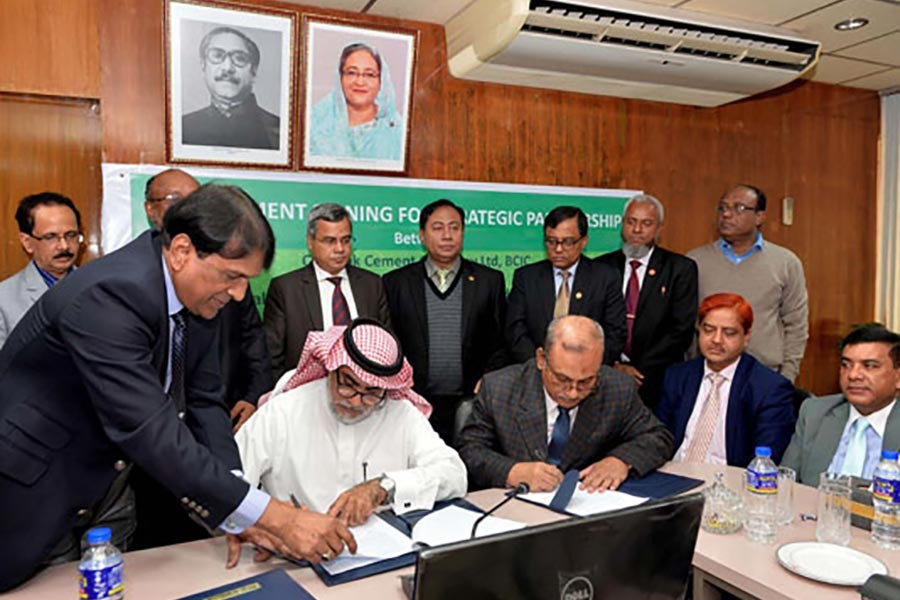 BCIC signs deal with Saudi firm to set up cement factory