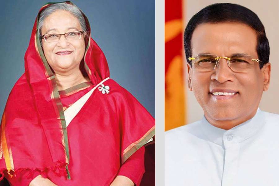 Sri Lankan President, PM congratulate Hasina