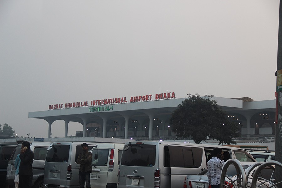 Vehicles waiting outside the Hazrat Shahjalal International Airport in this undated photo — Collected