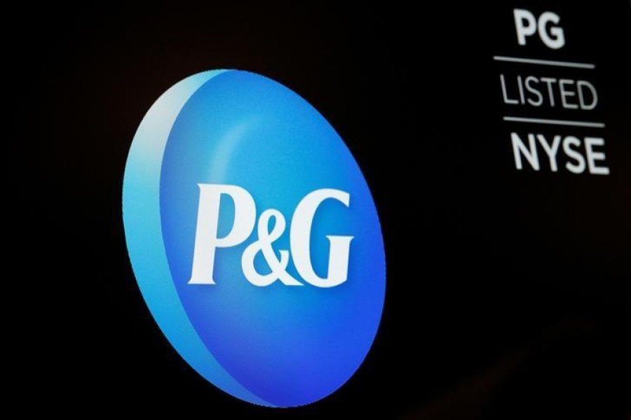 The logo for Procter & Gamble Co. is displayed on a screen on the floor of the New York Stock Exchange (NYSE) in New York, US, June 27, 2018. Reuters/Files