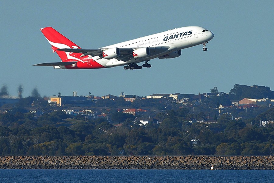 An Aiirbus SE A380 aircraft of Qantas Airways takes off from Sydney International Airport in Australia on August 22, 2017 — Reuters photo