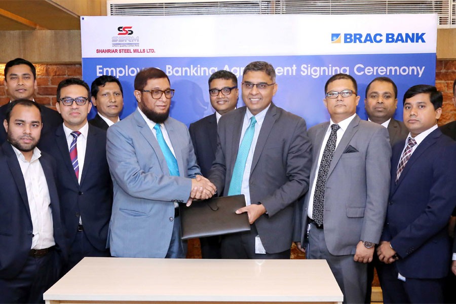 BRAC Bank, Shahriar Steel Mills sign employee banking agreement