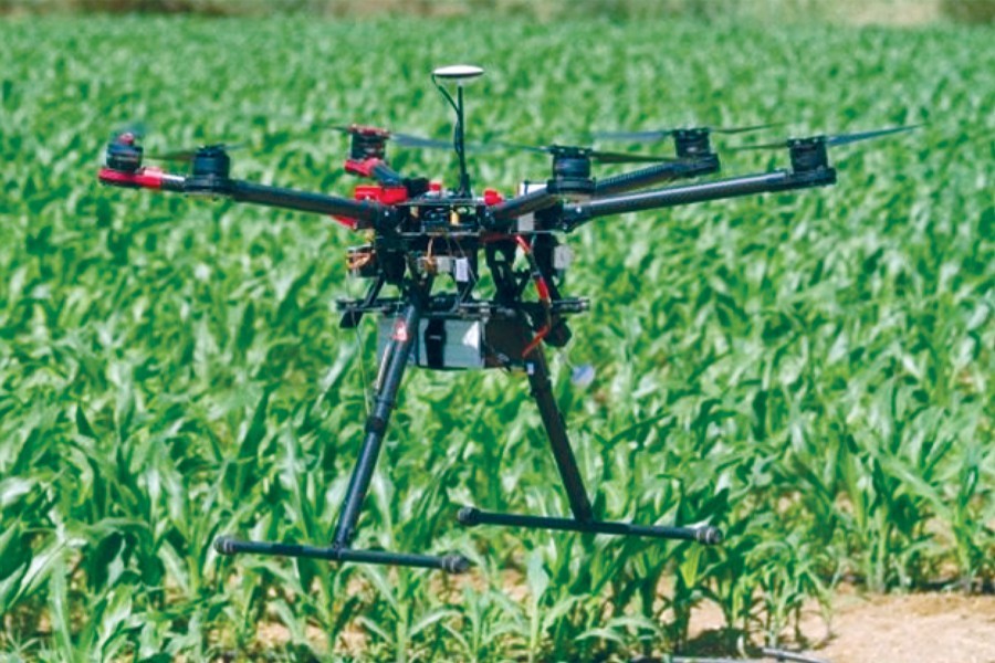 Aarav Unmanned Systems (AUS) is a start-up in India. The company is working with drones that can be used for topography surveying, precision agriculture, and industrial inspections — Photo: Internet