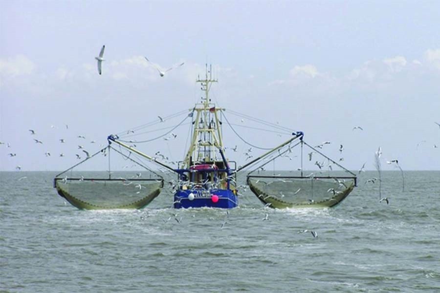 A commercial trawler fishing in the Bay of Bengal - Photo: bdnews24.com