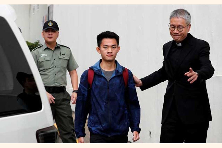 Chan Tong-kai, a Hong Kong citizen who was accused of murdering his girlfriend in Taiwan last year, leaving from Pik Uk Prison, in Hong Kong, 0n Wednesday   	— Reuters