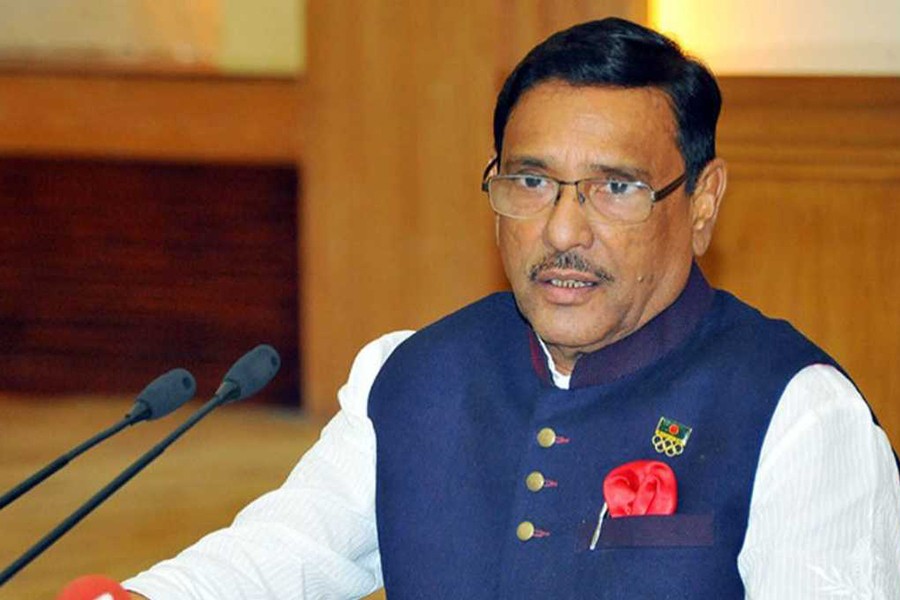 Awami League General Secretary Obaidul Quader seen in this undated photo