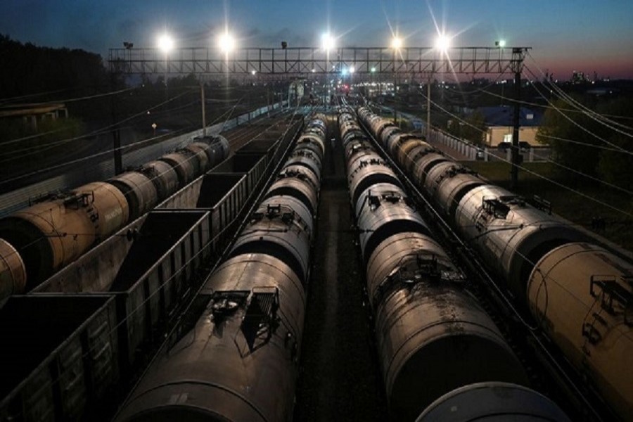 A view shows railroad freight cars, including oil tanks, in Omsk, Russia, May 01, 2020 — Reuters/Files
