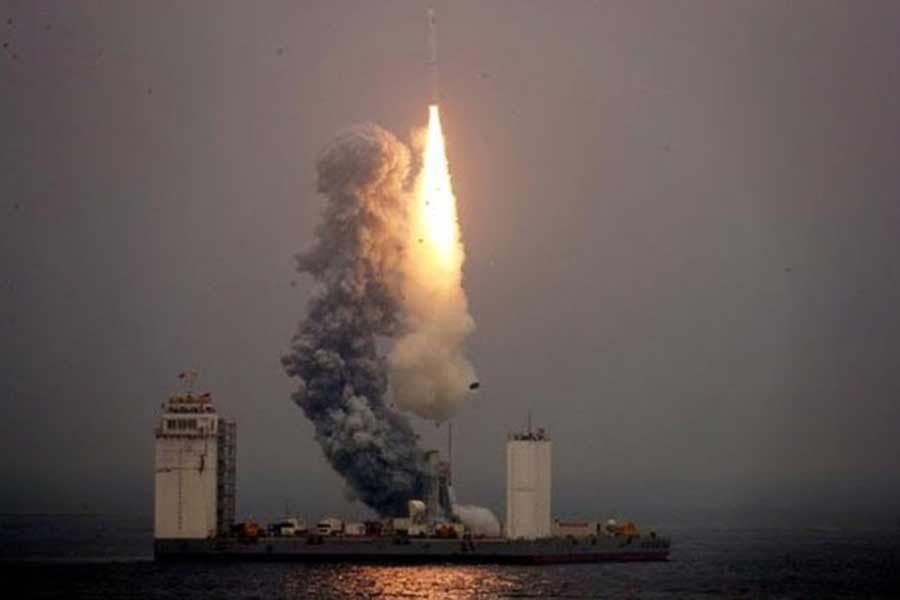 China sends satellites into space in first sea-based commercial launch