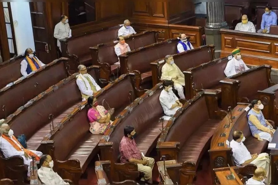 Members of India's Rajya Sabha seen in the Parliament  — PTI/Files