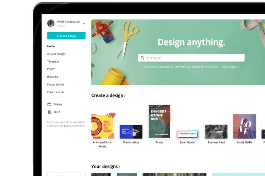 Canva, a youth-friendly designing tool