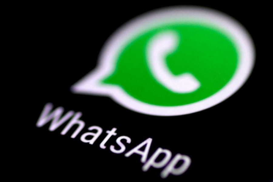 The WhatsApp messaging application is seen on a phone screen on August 3, 2017 — Reuters/Files