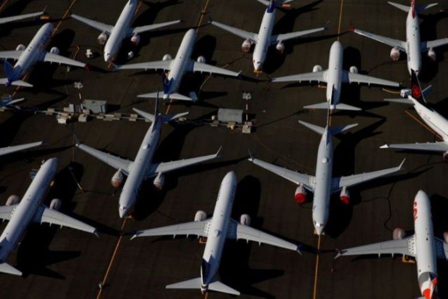 Grounded Boeing 737 MAX aircraft are seen parked in an aerial photo at Boeing Field in Seattle, Washington, US on July 1, 2019 — Reuters/Files