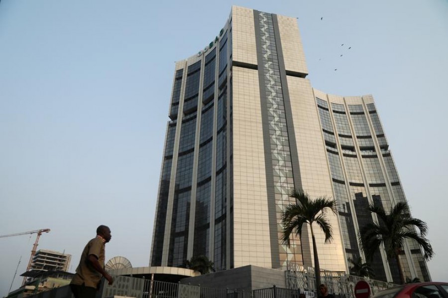 FILE PHOTO: The headquarters of the African Development Bank (AfDB) are pictured in Abidjan, Ivory Coast, January 30, 2020.REUTERS/Luc Gnago/File Photo