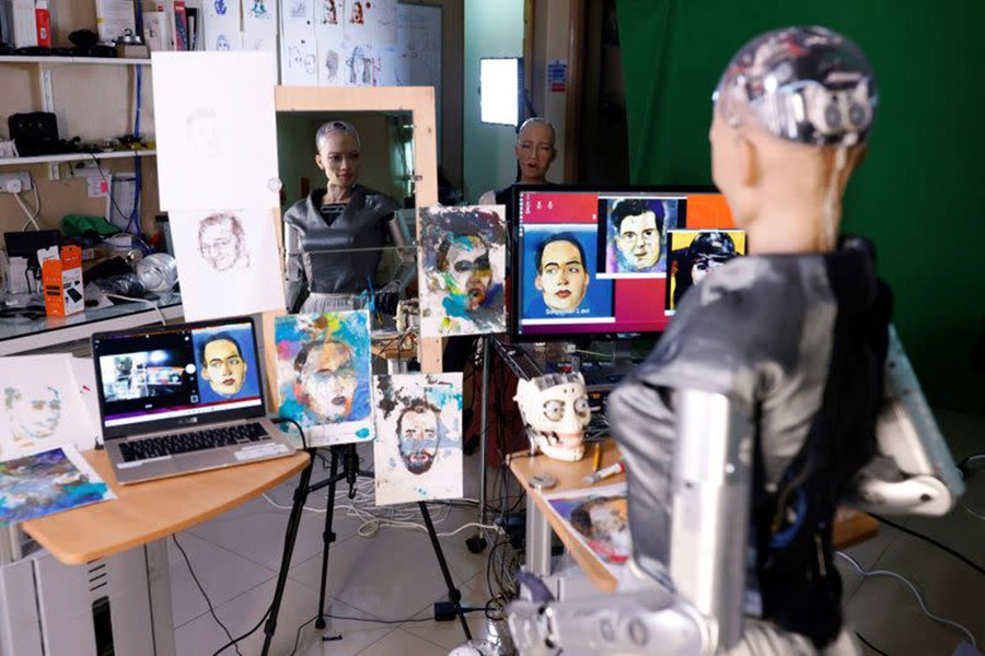 NFT artwork by humanoid robot sells at auction for nearly $700,000