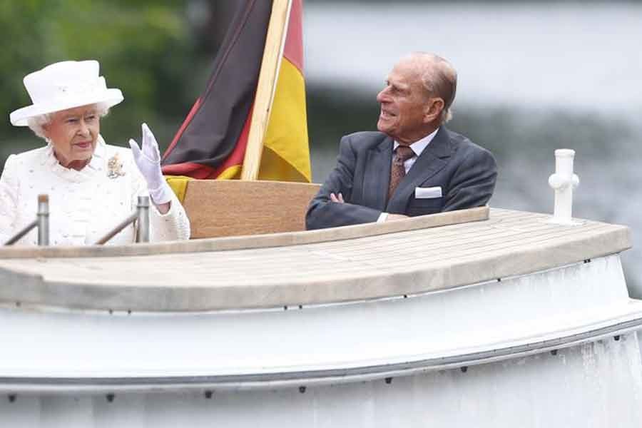 Britain's Queen Elizabeth and Prince Philip take a boat trip on Spree river in Germany in 2015 -Reuters file photo