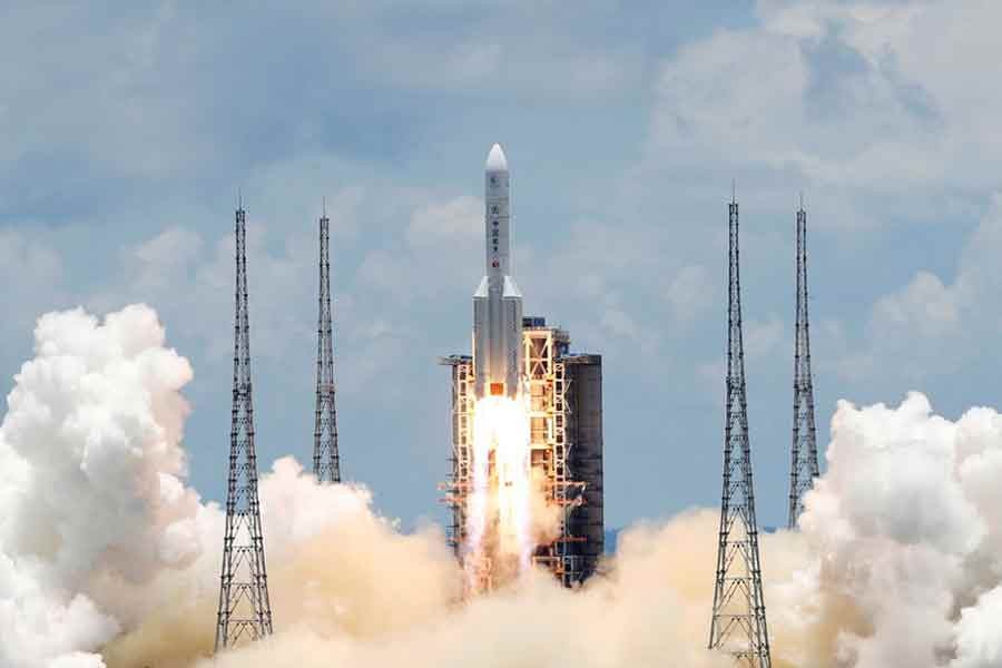 The Long March 5 Y-4 rocket, carrying an unmanned Mars probe of the Tianwen-1 mission, taking off from Wenchang Space Launch Centre in Hainan Province of China last year –Reuters file photo