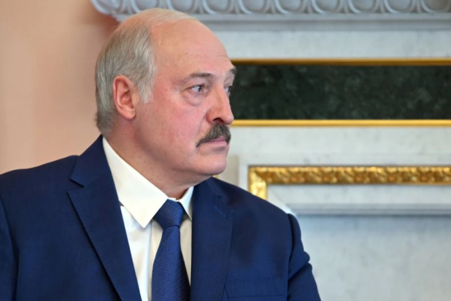 Belarusian President Alexander Lukashenko attends a meeting with Russian President Vladimir Putin in Saint Petersburg, Russia July 13, 2021. Sputnik/Alexei Nikolskyi/Kremlin via REUTERS/File Photo