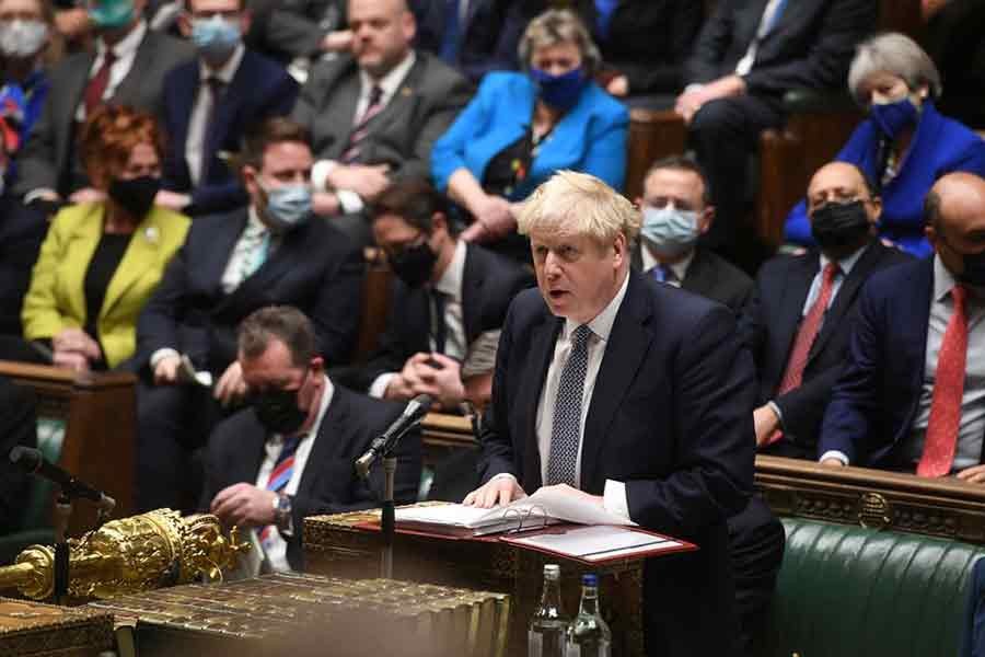 British Prime Minister Boris Johnson attending the weekly Prime Minister's Questions at the parliament in London of Britain on January 12 this year –Reuters file photo