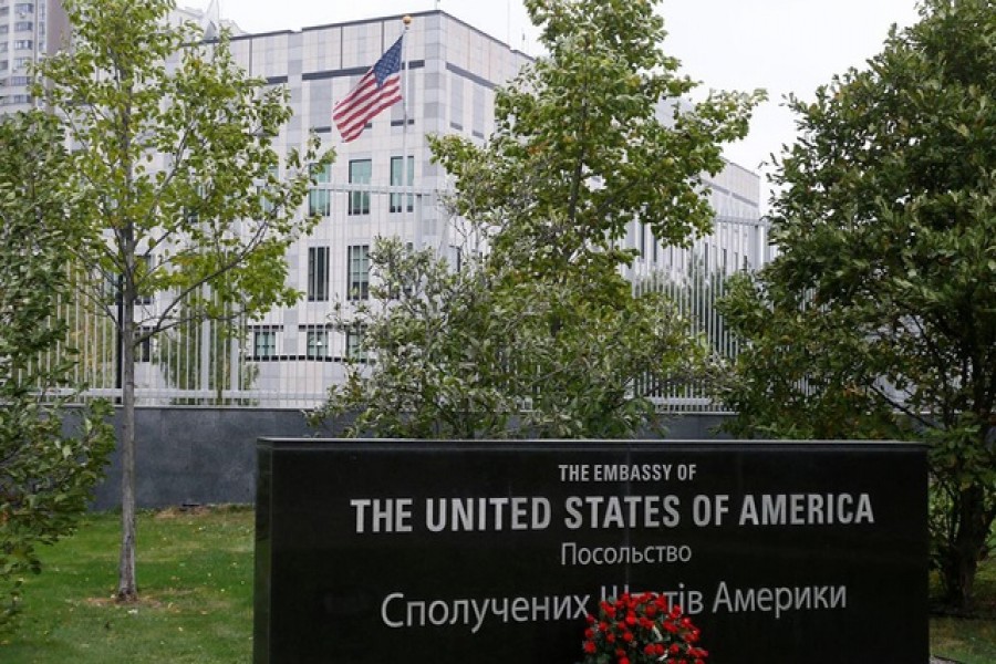A view shows the US Embassy in Kyiv, Ukraine October 1, 2020. Reuters