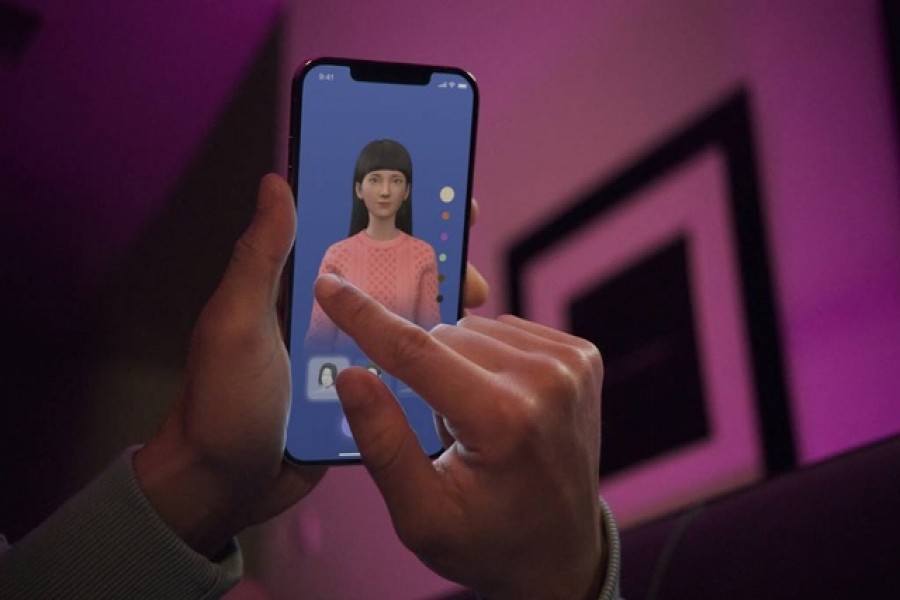 An undated handout image from US startup Replika shows a user interacting with a smartphone app to customise an avatar for a personal artificial intelligence chatbot, known as a Replika, in San Francisco, California, US Luka, Inc./Handout via Reuters