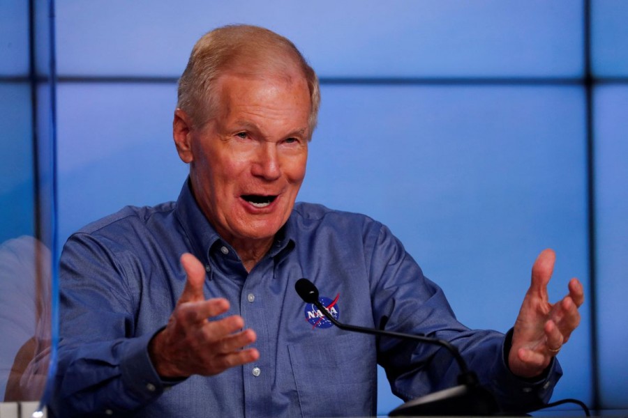 NASA Administrator Bill Nelson speaks prior to the launch of an Atlas V rocket carrying Boeing's CST-100 Starliner capsule to the International Space Station in a do-over test flight at Kennedy Space Center in Cape Canaveral, Florida, U.S. July 29, 2021. REUTERS/Joe Skipper/File Photo