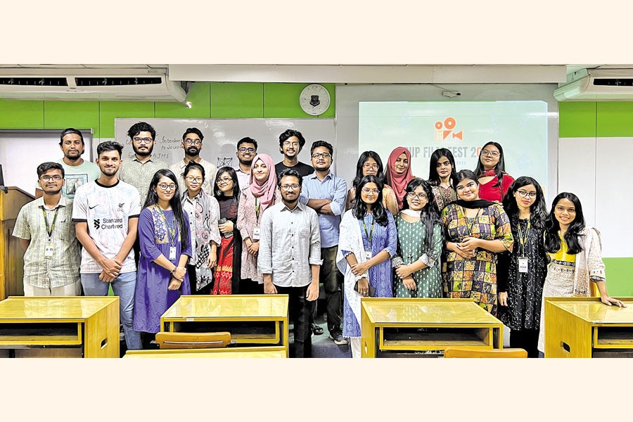 Members of Bangladesh University of Professionals Film Club